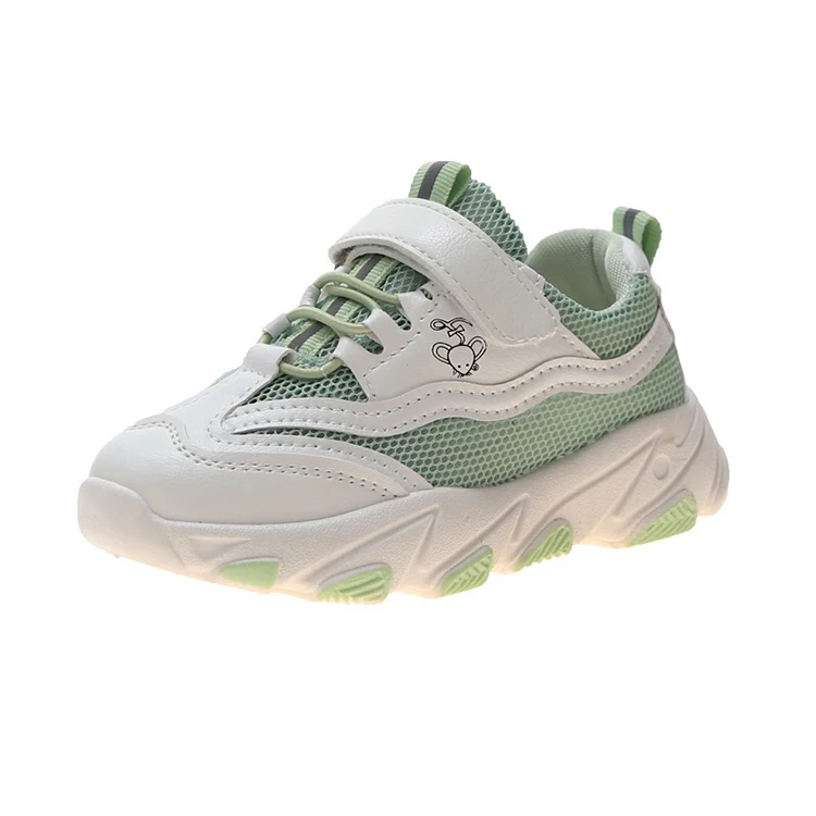 

New Design Breathable mesh shoes white Casual Fashion kids sports shoes boy running children shoes girls, Green,black,pink