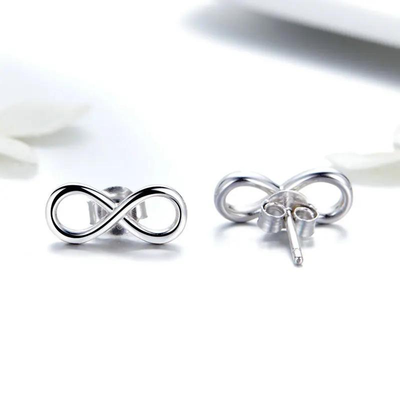 

Hot sale infinite love 925 sterling silver stud earring