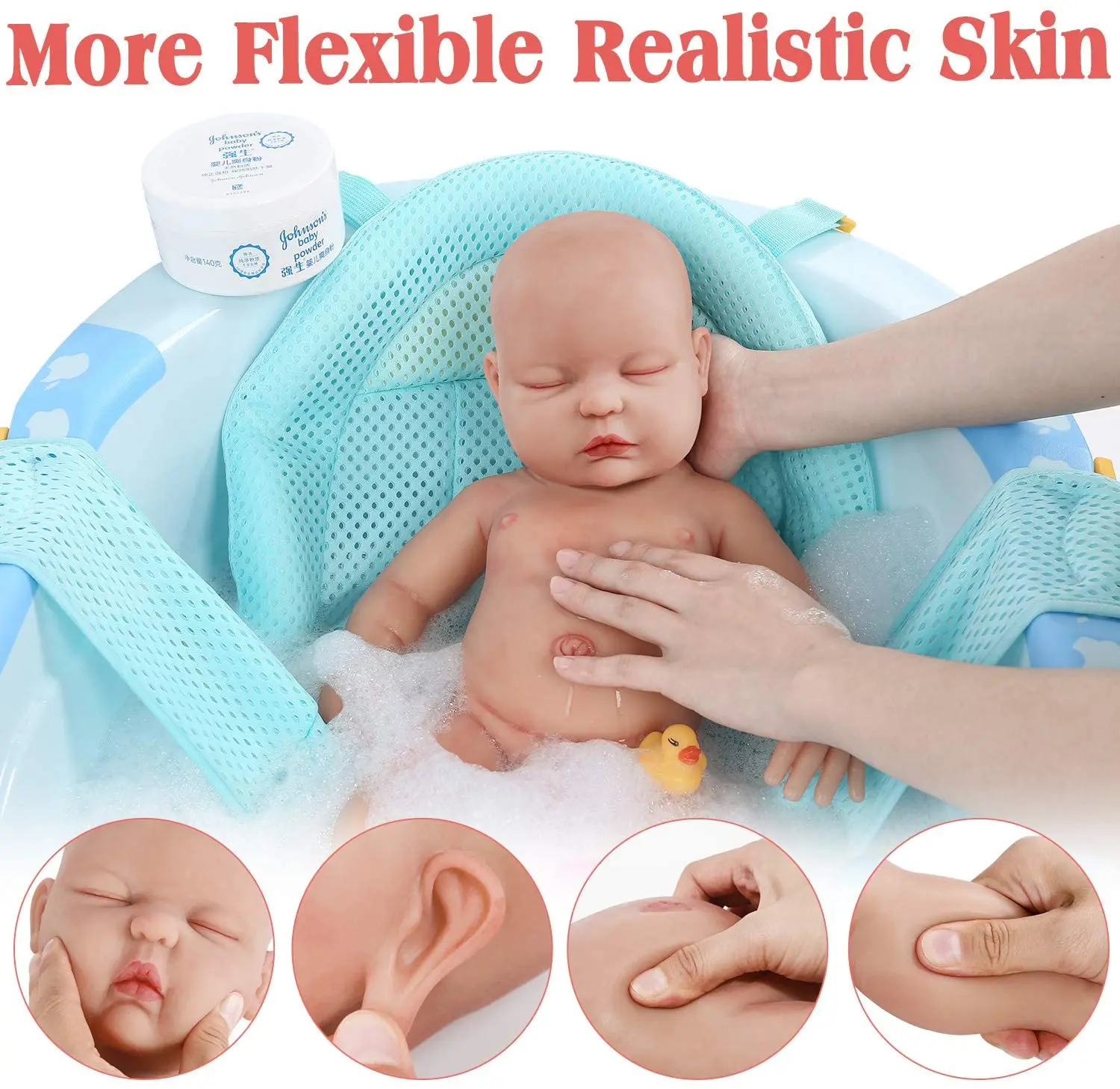 18 Inch Lifelike Soft Sleeping Silicone Reborn Baby Doll Buy Silicone