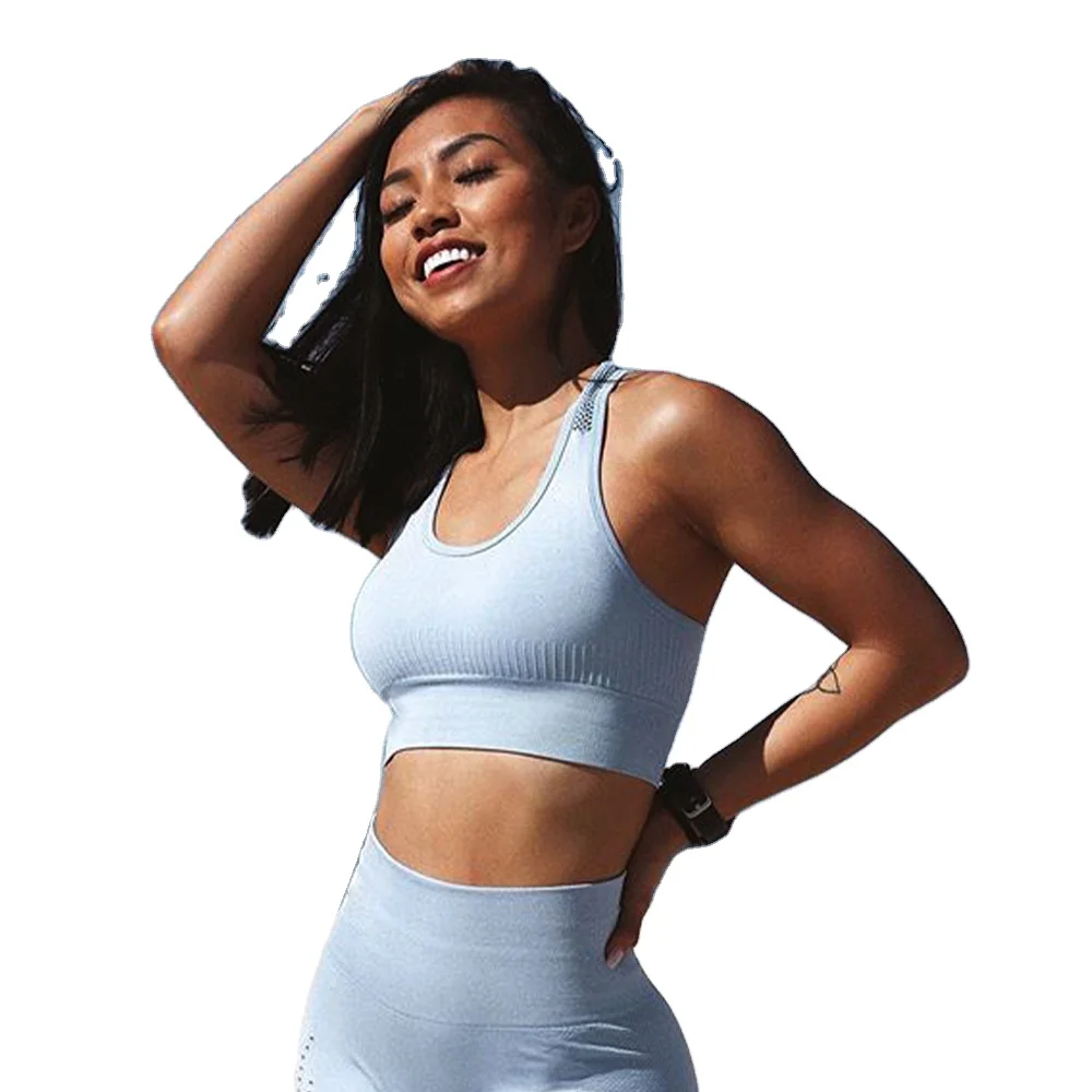 

2021 sexy top Wholesale Women Sport Bra high impact Sports wears Seamless Push Up Fitness Yoga Bra, Customized colors