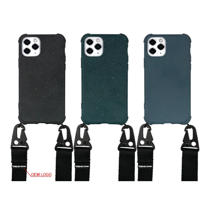 

Woven Adjustable Crossbody Strap Anti Shock Case For iPhone Case Biodegradable