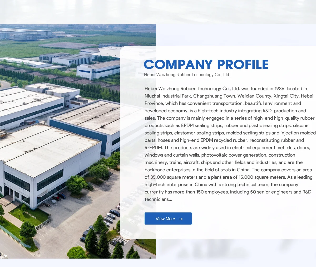 Company Overview - Hebei Weizhong Rubber Technology Co., Ltd.