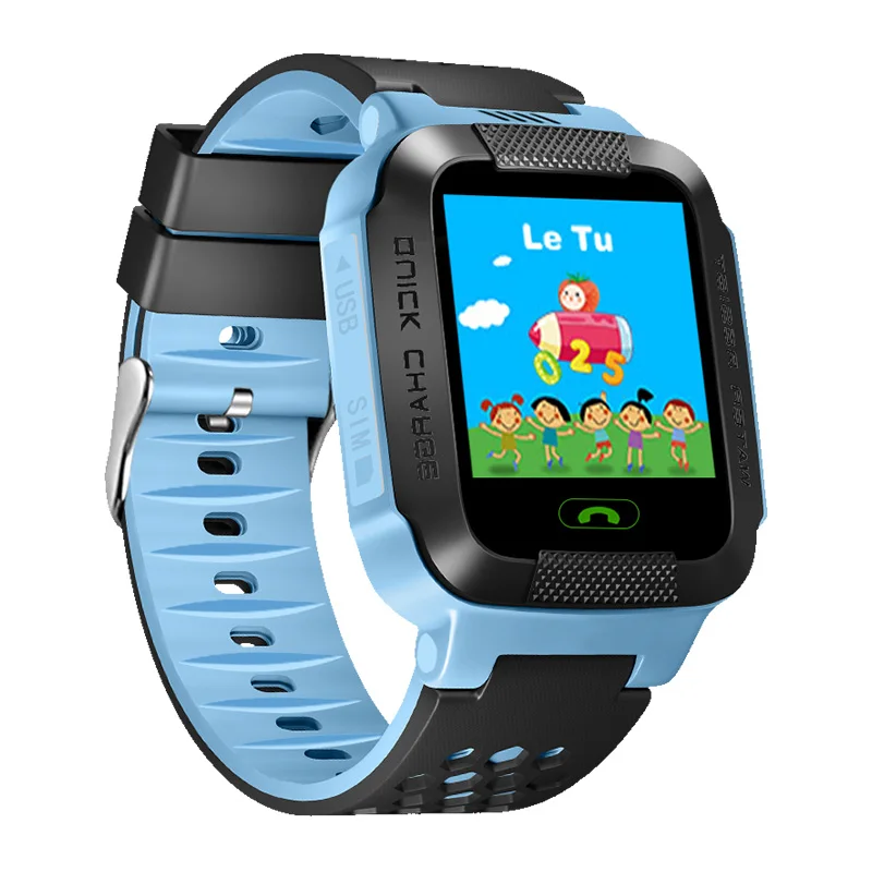 

New 2020 children smartwatch cheap touch screen kids gps smart watch, Blue/pink/purple