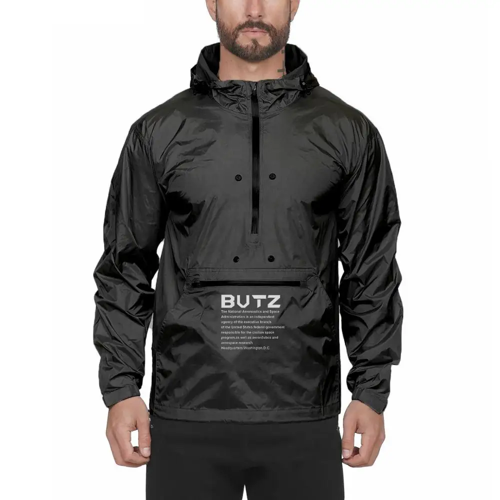

Upper Zip Plus Size Mens Casual Wearing Thin Spring Windbreaker Jacket