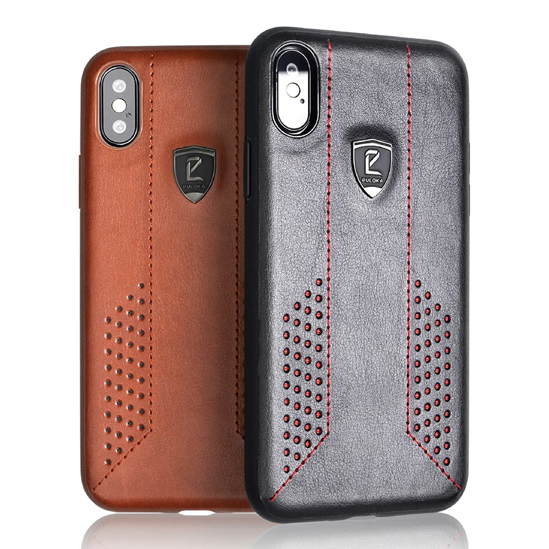 

PULOKA China Leather Mobile Phone Hard Case Accessories Cover for Iphone 11 A60 A70 A80