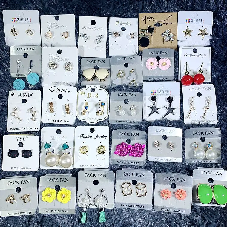 

PUSHI wholesale mixed jewelry lots earrings in bulk designs designers earrings women assorted earrings