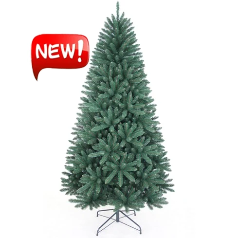 

210cm 1195 Branch Tips Artificial Green PVC Christmas Trees with Easy Assemble Metal Stand Indoor Outdoor Holiday Festival Decor