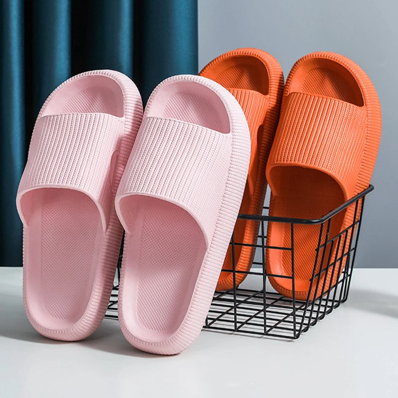 

Rimocy Thick Sole Home Women Soft Slippers Summer Casual Non-slip Slides Woman Flat Heels Comfortable Sandals Female Flip Flops