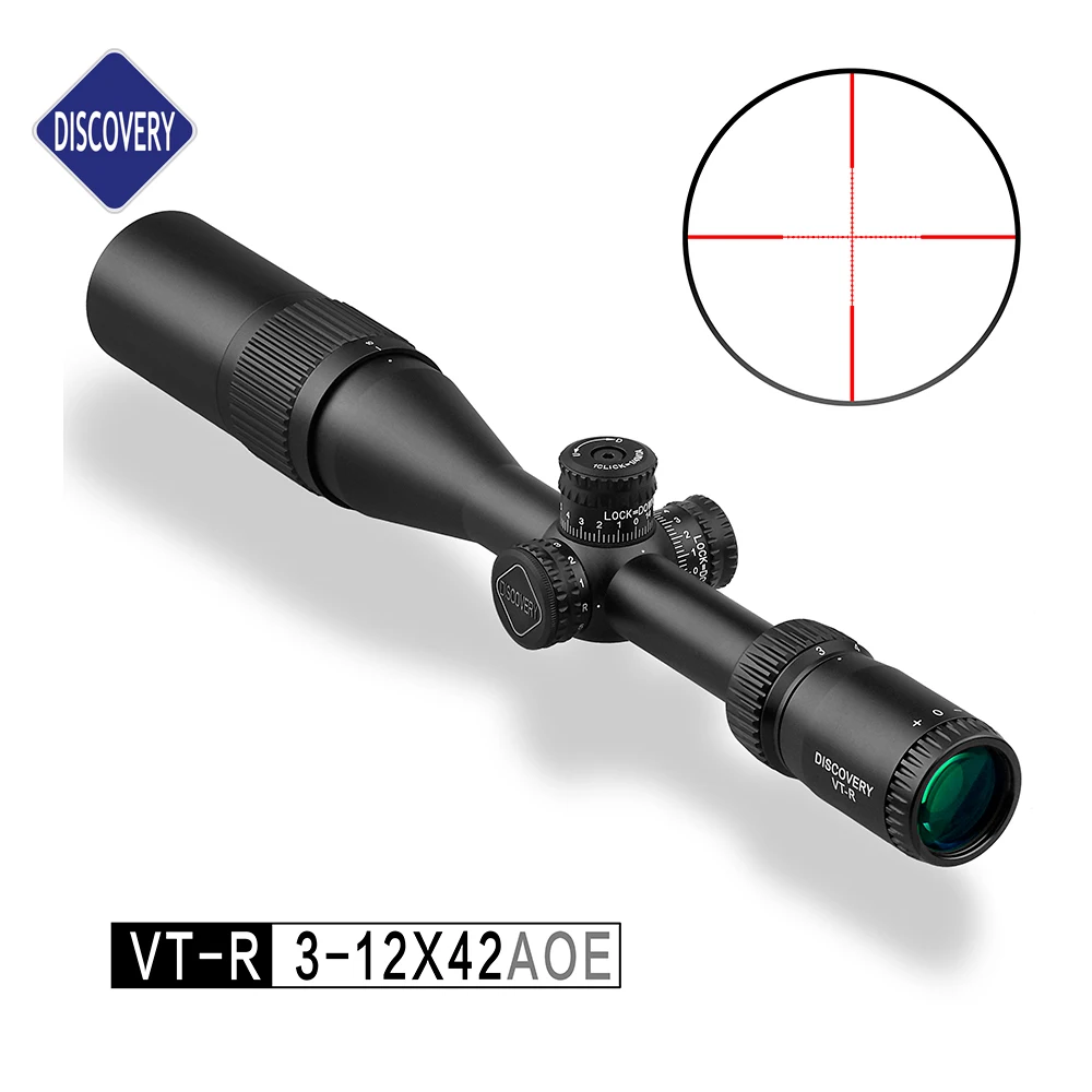 

Discovery Hunting Scope VT-R 3-12X42AOE, 25.4mm Tubia, Second Focal Plan, With Free Ring Mounts, Warranty for 3 Years