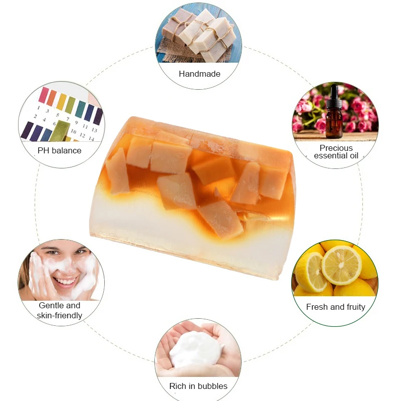 

Deep moisturizing horse oil trapezoidal handmade soap, Multicolor