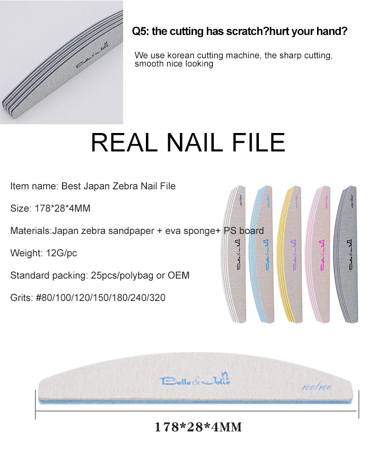 Professional Wholesale Oem Customize Printed Zebra Nail File Buy Nail