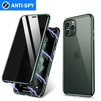 

Low price 360 Full Magnetic Adsorption Case For iPhone 6S 7 8plus XR XSmax 11pro Clear Double-sided Glass+Built in Magnet Case