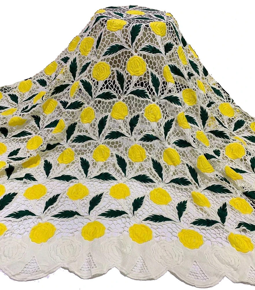 

Beautifical african fashion dress cotton cord fabric soft guipure ML38G165, Customized