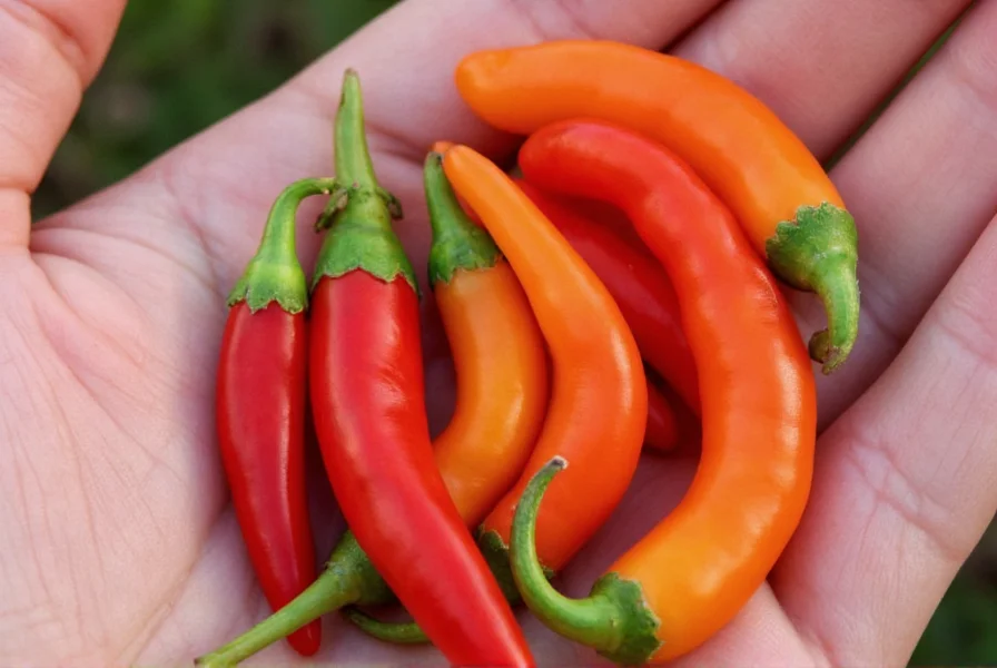 Chart showing vitamin C content in various peppers