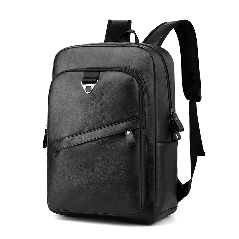 

New Arrival Pu Leather Backpacks High Quality Casual Waterproof Men's Leather Business Laptop Backpack