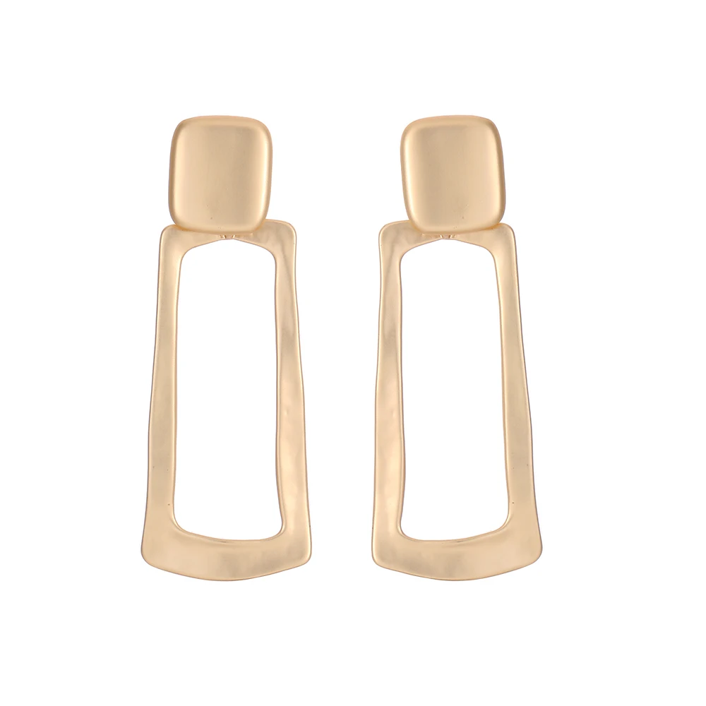 

TongLing earring alloy silver 18k gold plated square hoop circle ring earring for women girl