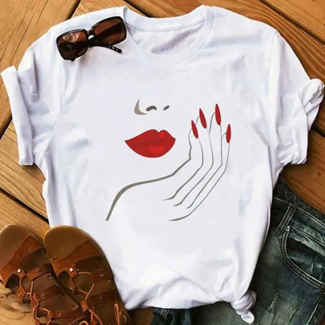 

2022 new arrivals clothes t shirts for women summer fashion short sleeve tops pattern printed cute tshirt tees wholesale modal