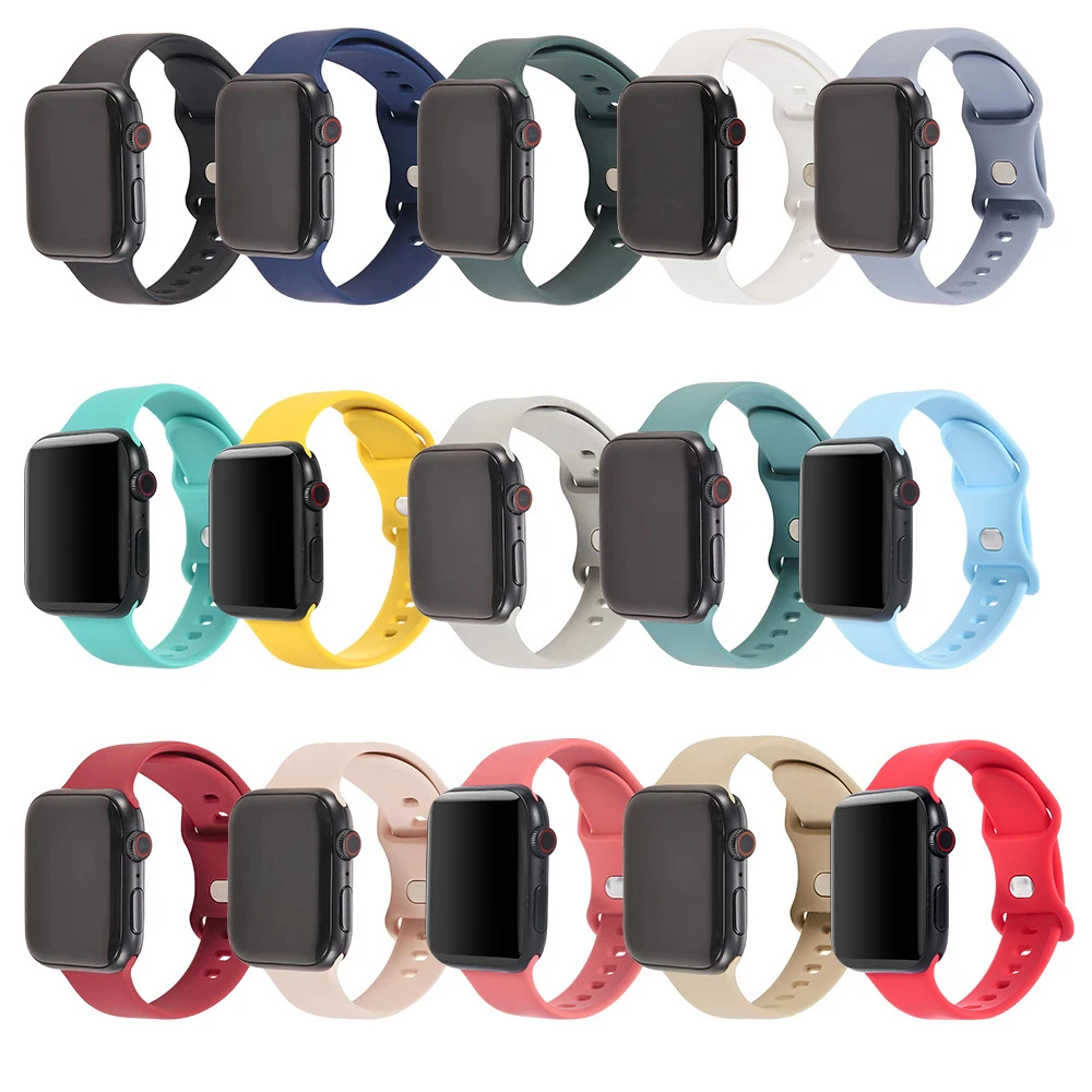 

For Apple Watch Band Luxury Designers Sport Silicone Smart Watch Band Strap for Apple Watch Bands