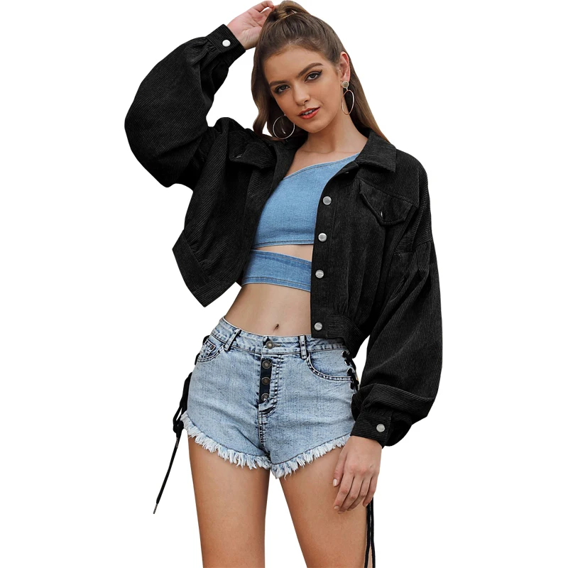 

Wholesale male ladies coat long sleeve short button up casual cardigan coat for women clothing, 7 colors