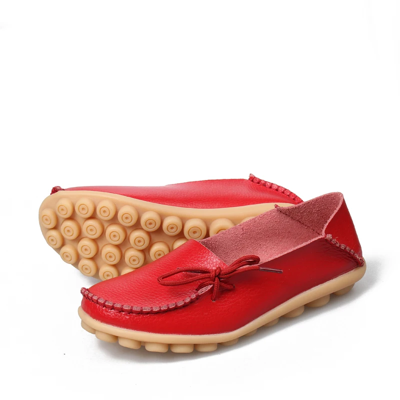 

Classic flat shoes casual for ladies slip on leather loafers moccasin shoe