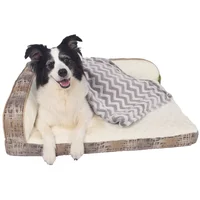 

Luxury Washable Large Memory Foam PU Pet Dog Bed Sofa Beds For Dogs