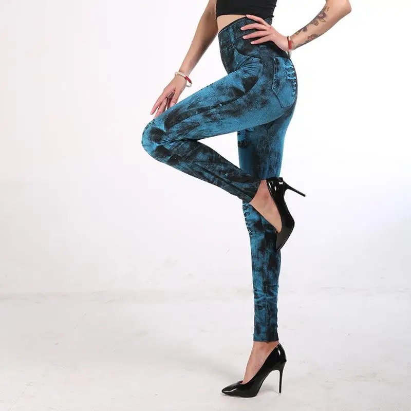 Wholesale Fashion Distroyed Jeans Look Jeggings Sexy Ladies Leggings Sex Pants Buy Wholesale 0208