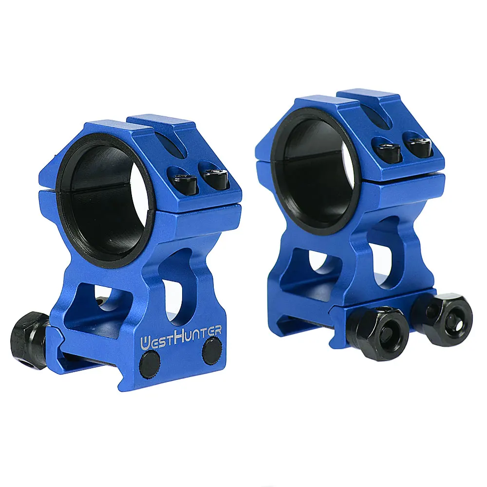 

WESTHUNTER Blue 25.4mm/30mm High Profile Picatinny Scope Mounts Dual Rings CNC Process Hunting Riflescope Accessories