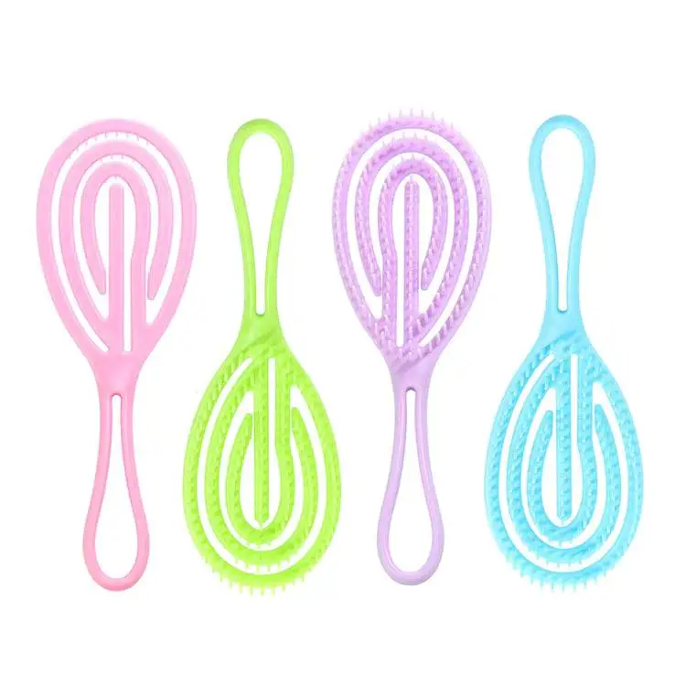 

CANDY BRUSH new design fashion curve vent flexible detangling hair brush, Customized color