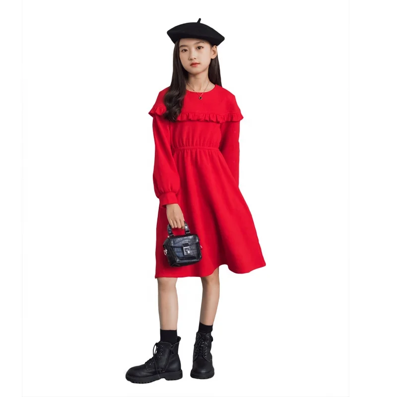 

Private Design Princess Style Dropshipping Clothes Skirt Red Long Dresses Girl Elegant