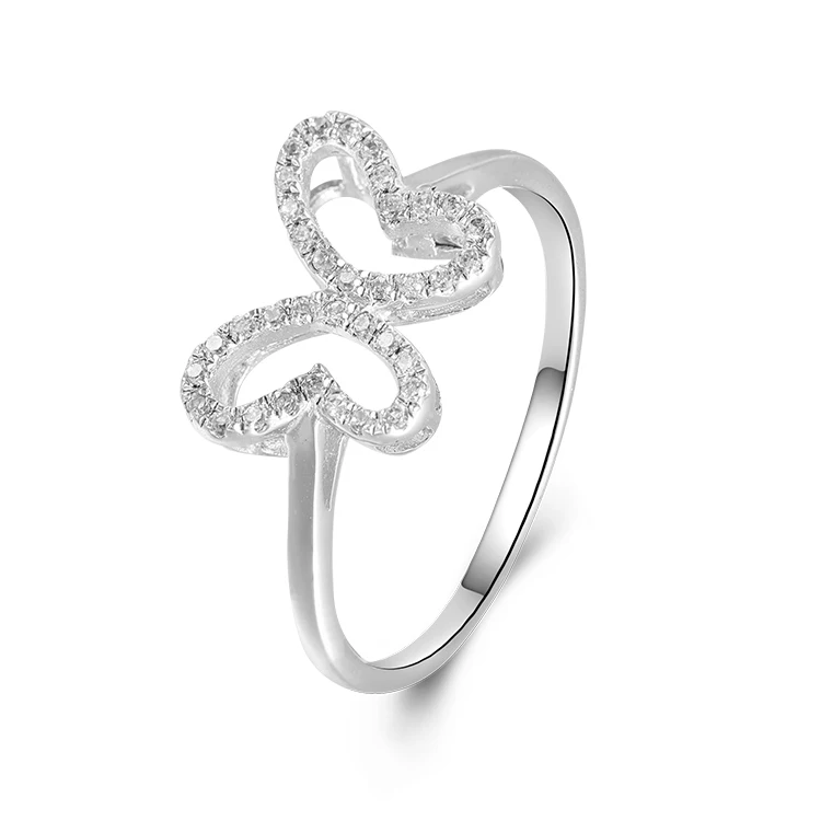 

Top Selling Lady Fashion Elegant Sterling Silver Butterfly Ring