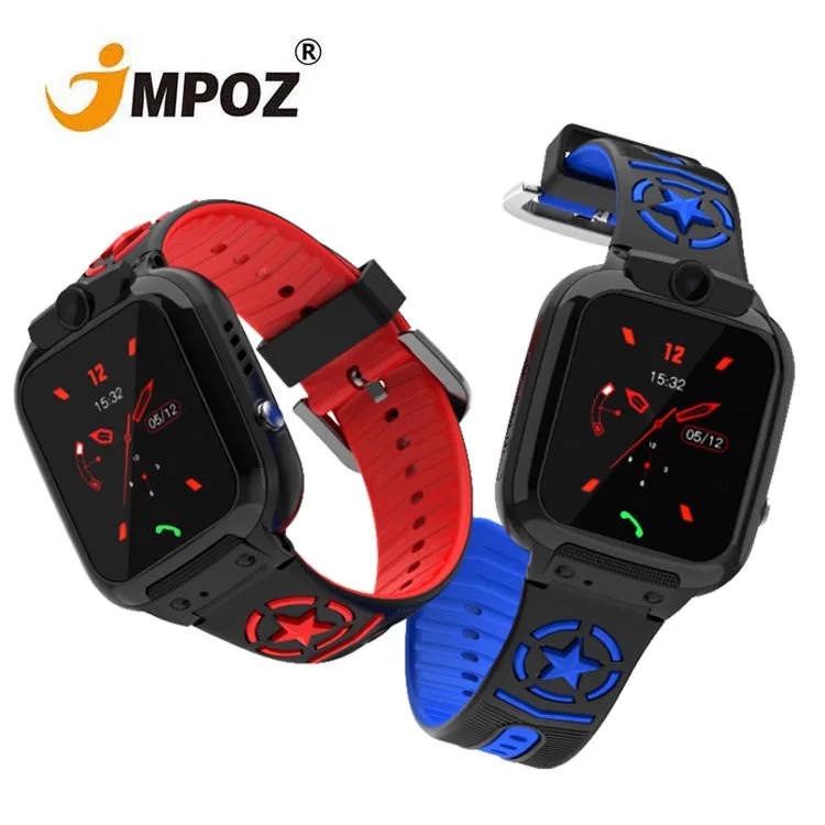 

HOT 2021 Deeply Waterproof SIM card smart watch kids with GPS Tracker wifi SOS Call big battery Boys Girl smart watch DS60, Blue, red