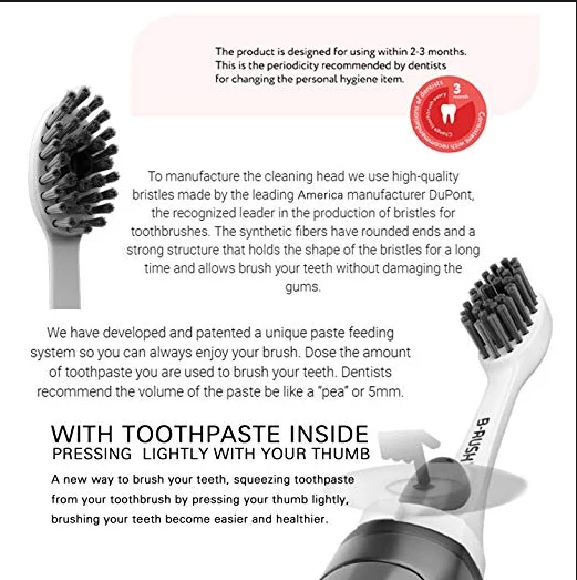 Toothbrush With Toothpaste Inside Design With Water Cup 3 In 1 Charcoal