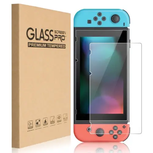 

2PCS/Pck 9H Tempered Anti Shock Screen Film For Nintendo Switch Screen Protector 2.5D Clear Transparent Protective Retail Box