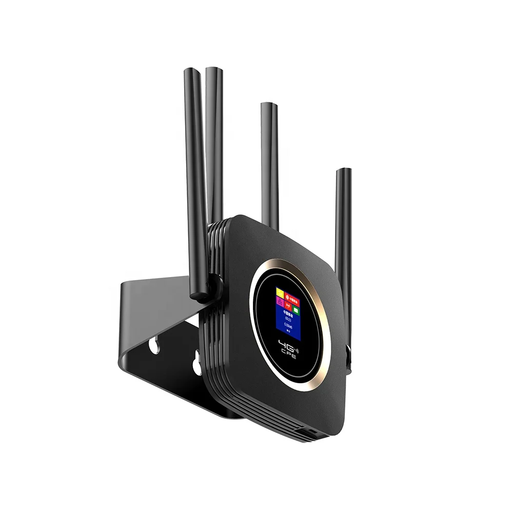 

4G Wireless Router Cat4 FDD/TDD 4G CPE WAN/LAN WiFi Router with 3000mAh battery 4G CPE, Black