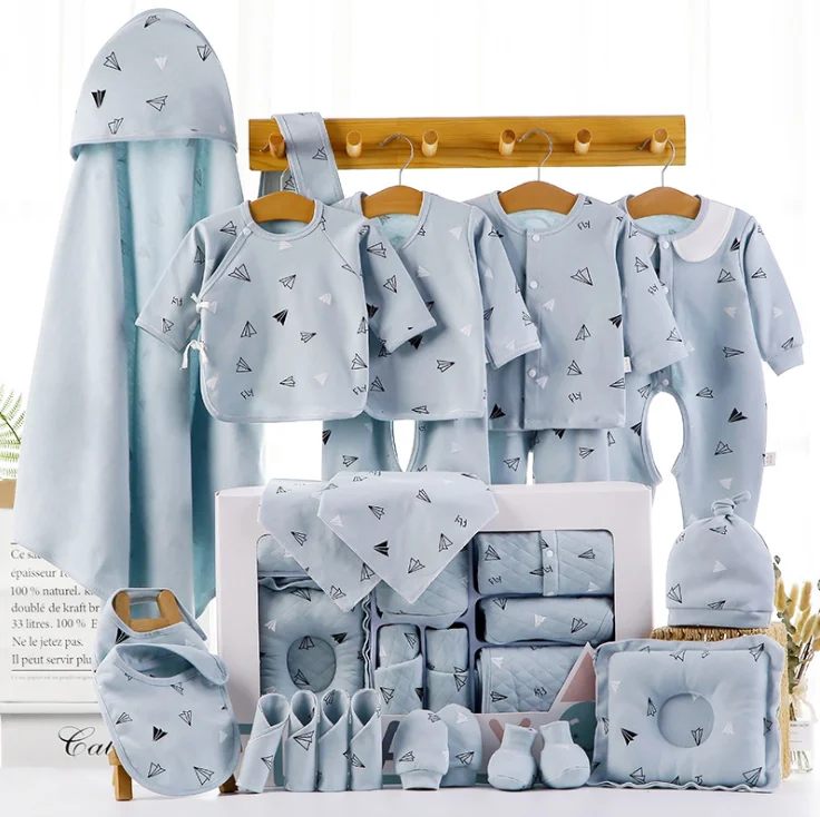 

Wholesale  babies gift box pure cotton clothing sets casual new born baby clothes set