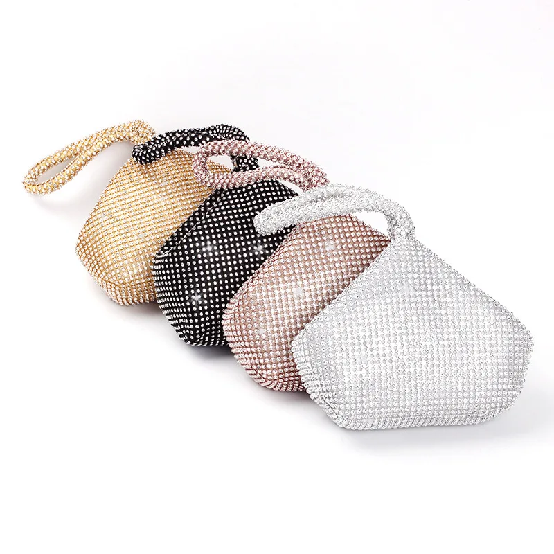 

Glitter Diamond Rhinestone Wristlet Clutch Wedding Banquet Rhinestone Evening Handbags/