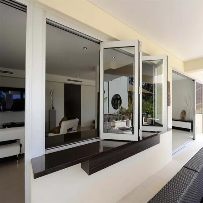 

Frame High Quality Aluminum Window Aluminum Folding Bi-folding Window Kitchen Graphic Design Stainless Steel Horizontal Modern