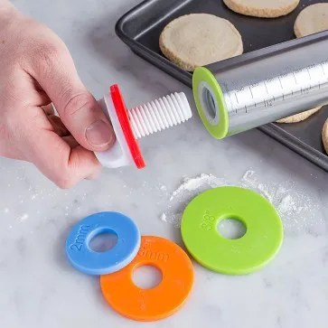 High Quality Adjustable Food Grade Stainless Steel Rolling Pin For Baking