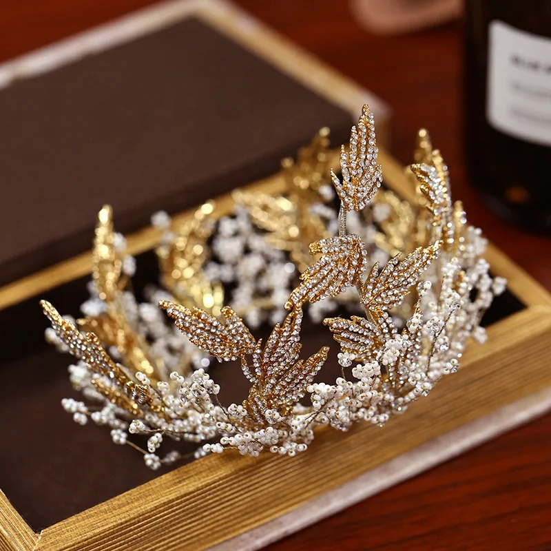 

Luxury handmade beads rhinestone wedding bridal tiara hair accessories
