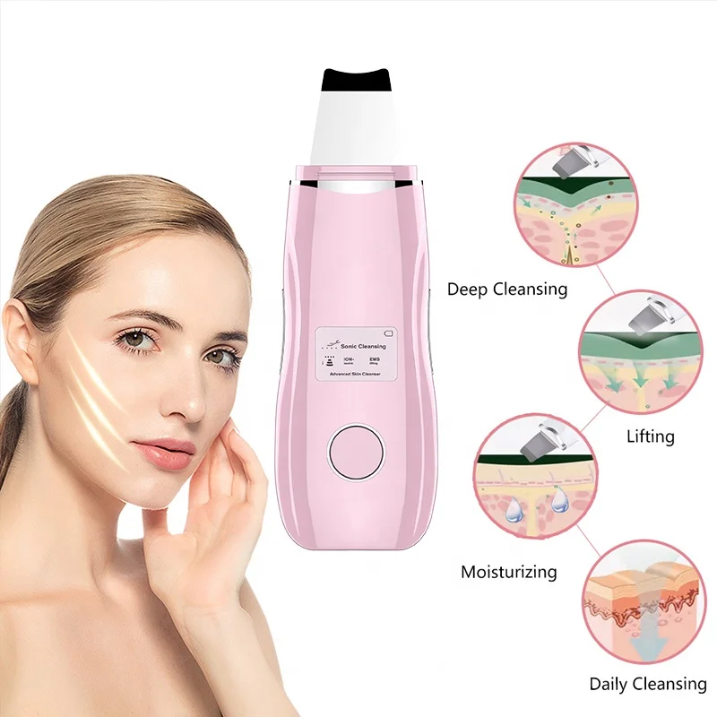 

Gubebeauty industry facial skin scrubber multifunctional skin ultrasonic scrubber to wrinkle-remove for homeuse with FCC&CE, Customized