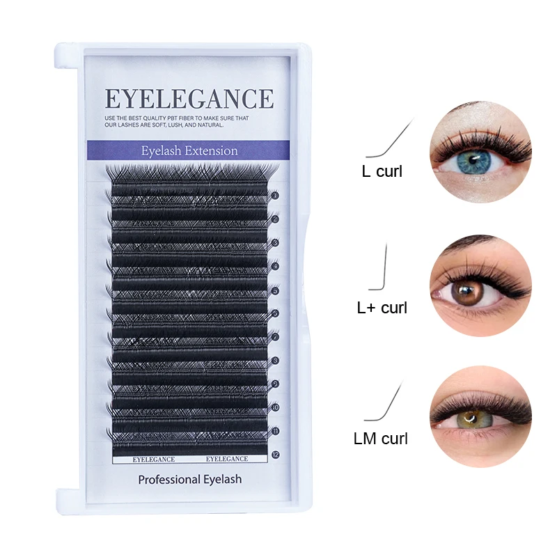 

Wholesale L LC LD Ln LM Curl 4D Lashes Yy Curl L With Logo Custom 0.07 Lash Trays Yy