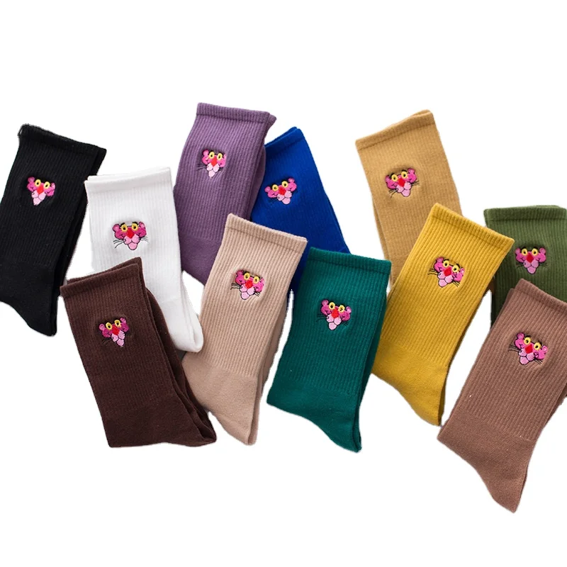 

Embroidery wholesale Fashion cotton socks women's socks hot sale slouch high quality crew socks