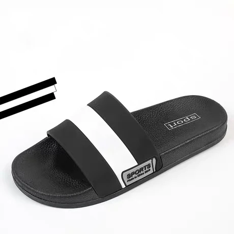 

Men slipper summer beach slide sandal cheap flip flop, Black