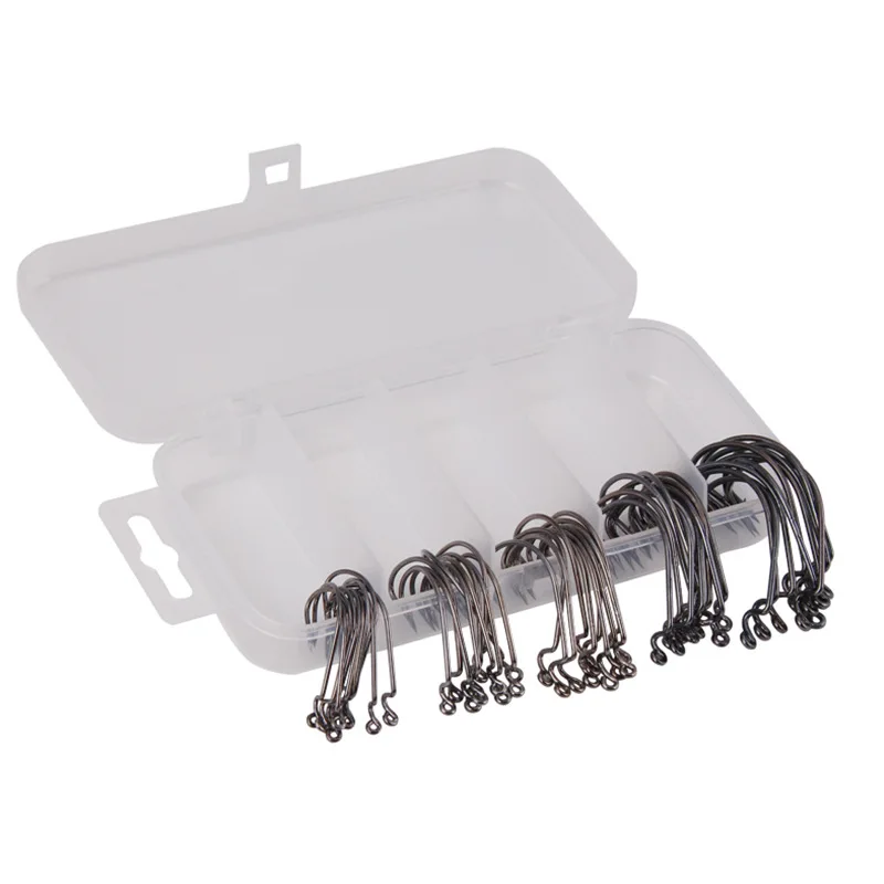 Fishing Tackle Accessories Luya Bait Soft Bait High Carbon Steel Fishing Hook Black Nickel Crank Fishing Hook