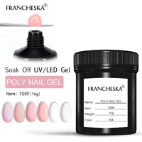 

Francheska high quality acrylic gel nail polish builder 1kg poly gum gel 1000g Poligel