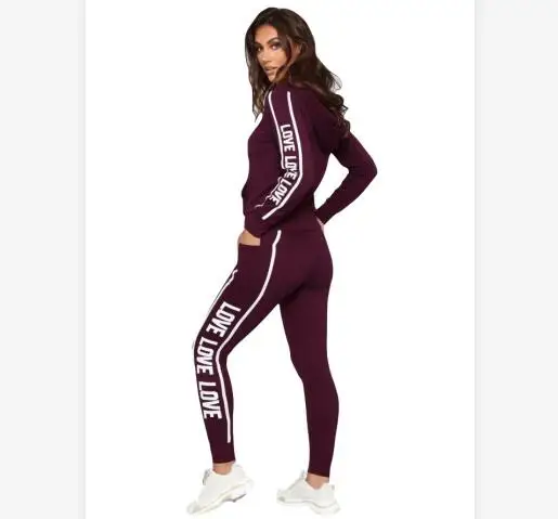 

2019 OEM Sweat suit wholesale women sport suit sportswear tracksuit women athletic wear