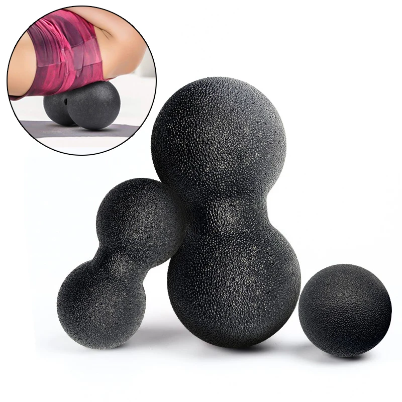 

Mini EPP Fitness Double Lacrosse Massage Mobility Peanut Ball for Self-Myofascial Release Deep Tissue Yoga