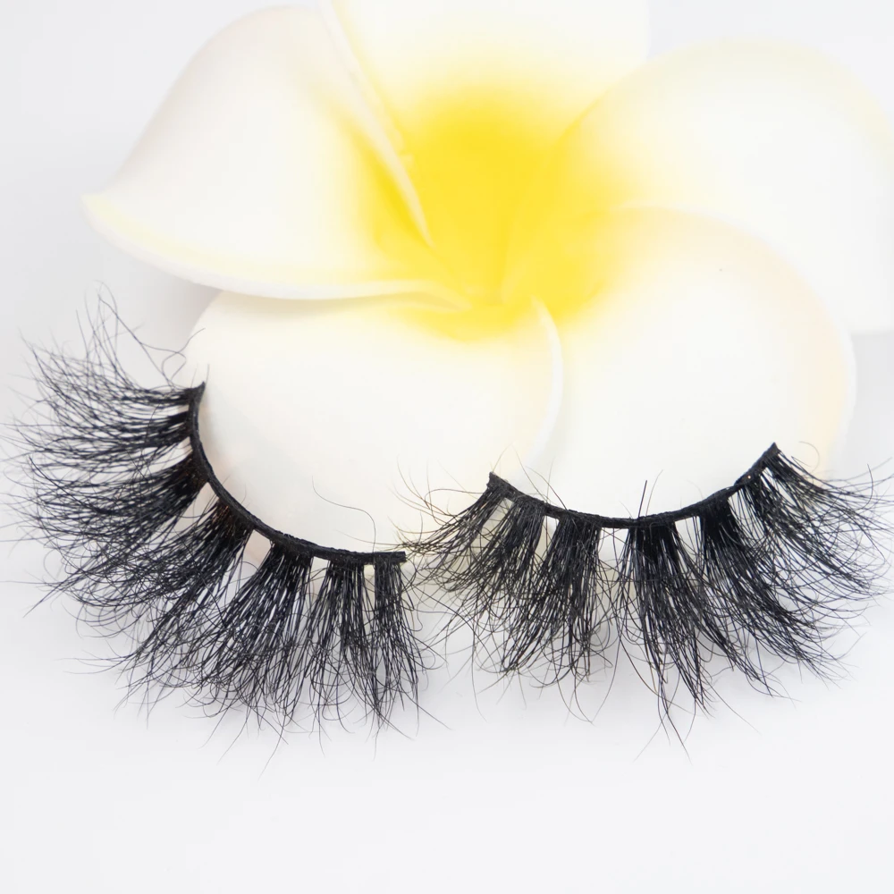 

wholesale false eyelashes Extra long 3D mink 25mm eyelash, Natural black