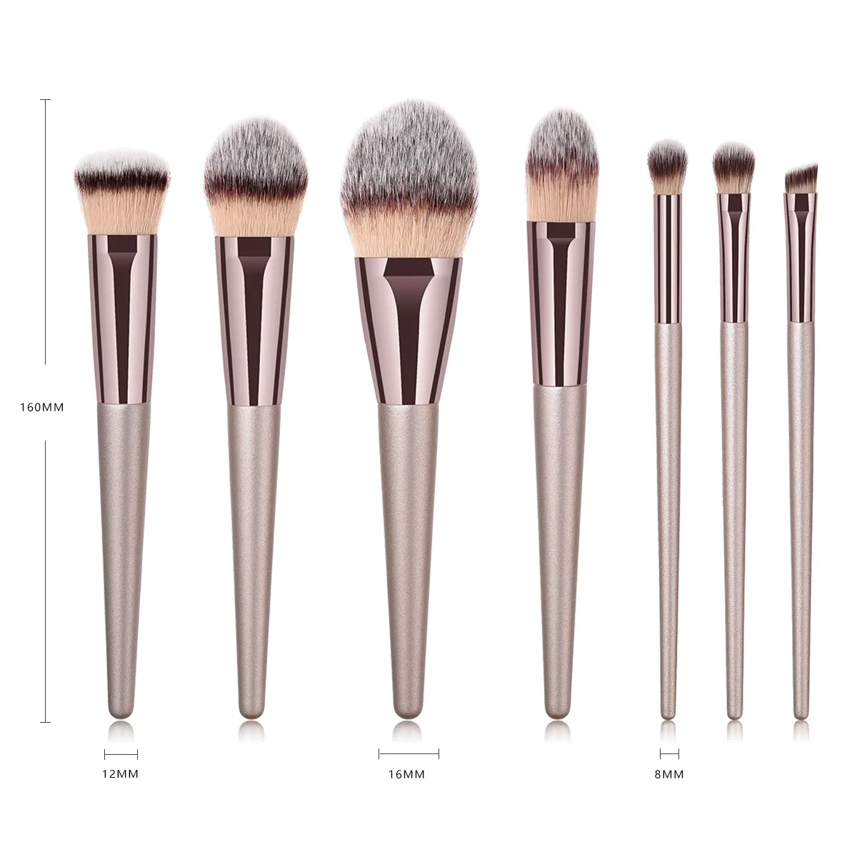 

7 Pcs Makeup Brush Cleaner Professional Makeup Brush Set Cosmetic Brush For Makeup Sets For Face/Eye/Lip