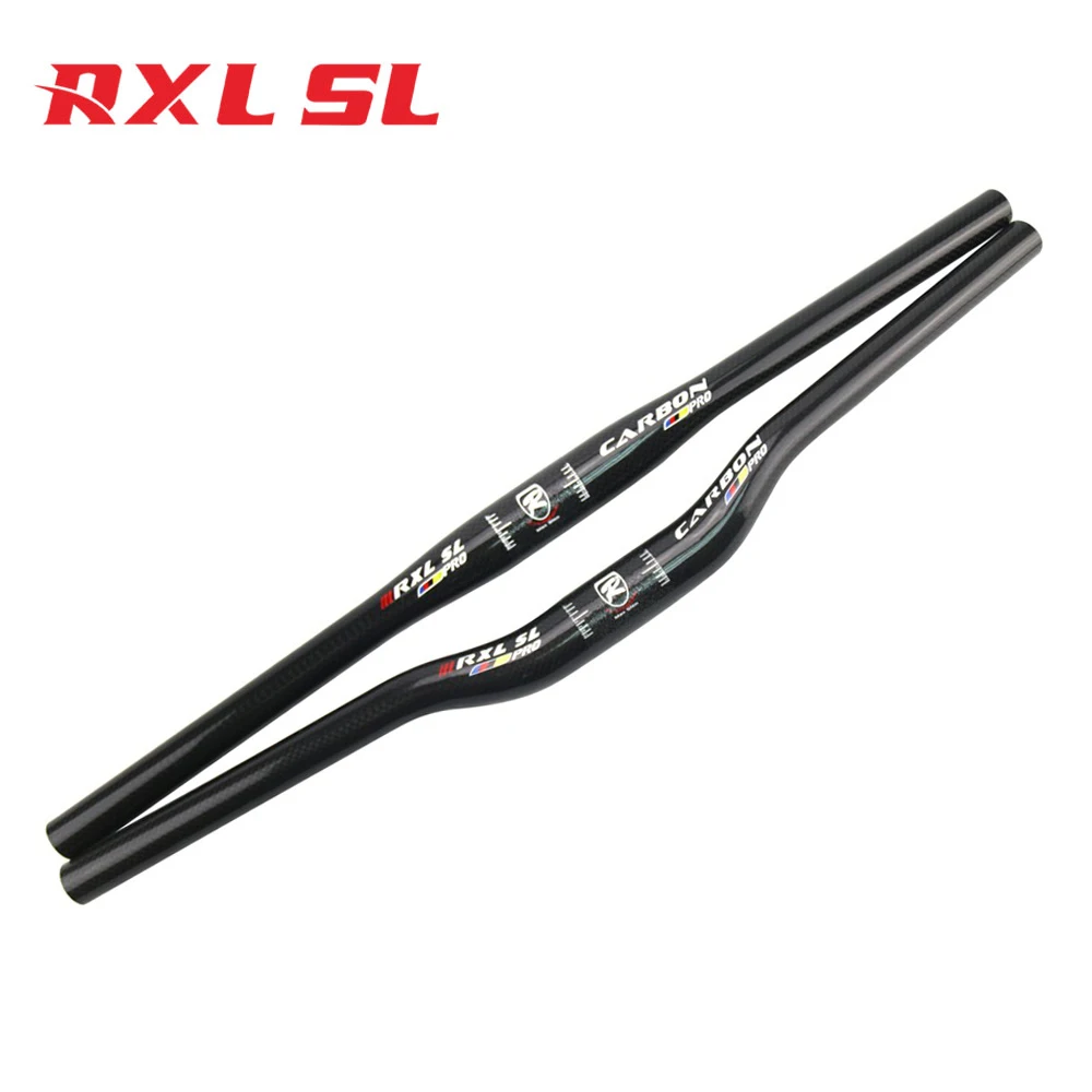 

RXL SL 31.8mm carbon MTB Handlebar 3K Glossy/Matte Mountain Bike Flat/Riser Bar 660/680/700/720/740/760mm Bicycle Handlebars, Black